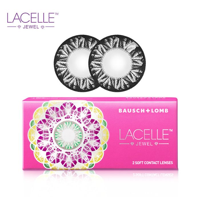 Lacelle Jewel Softlense Warna - Melanite Black -3.75 - 2