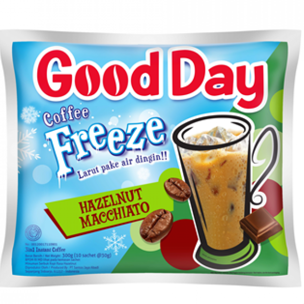 GOOD DAY Coffee Freeze Hazelnut Macchiato 4 Dus (5 x 30gr) Free Shaker - 2
