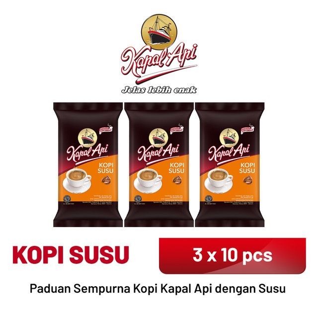 KAPAL API Kopi Susu 3 Pack (10 x 31 gr) - 1