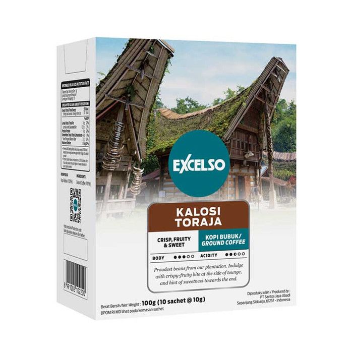 EXCELSO Kalosi Toraja - Bubuk Kopi 1 Folding Box (10 x 10 gr) - 2