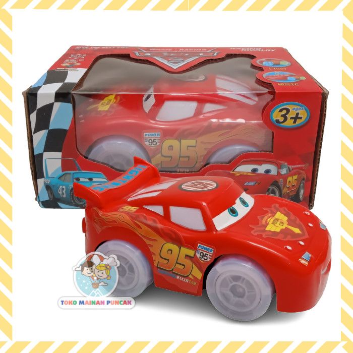 Mainan Mobil Mobilan Cars Bump And Go Baterai Musik dan Lampu - 1