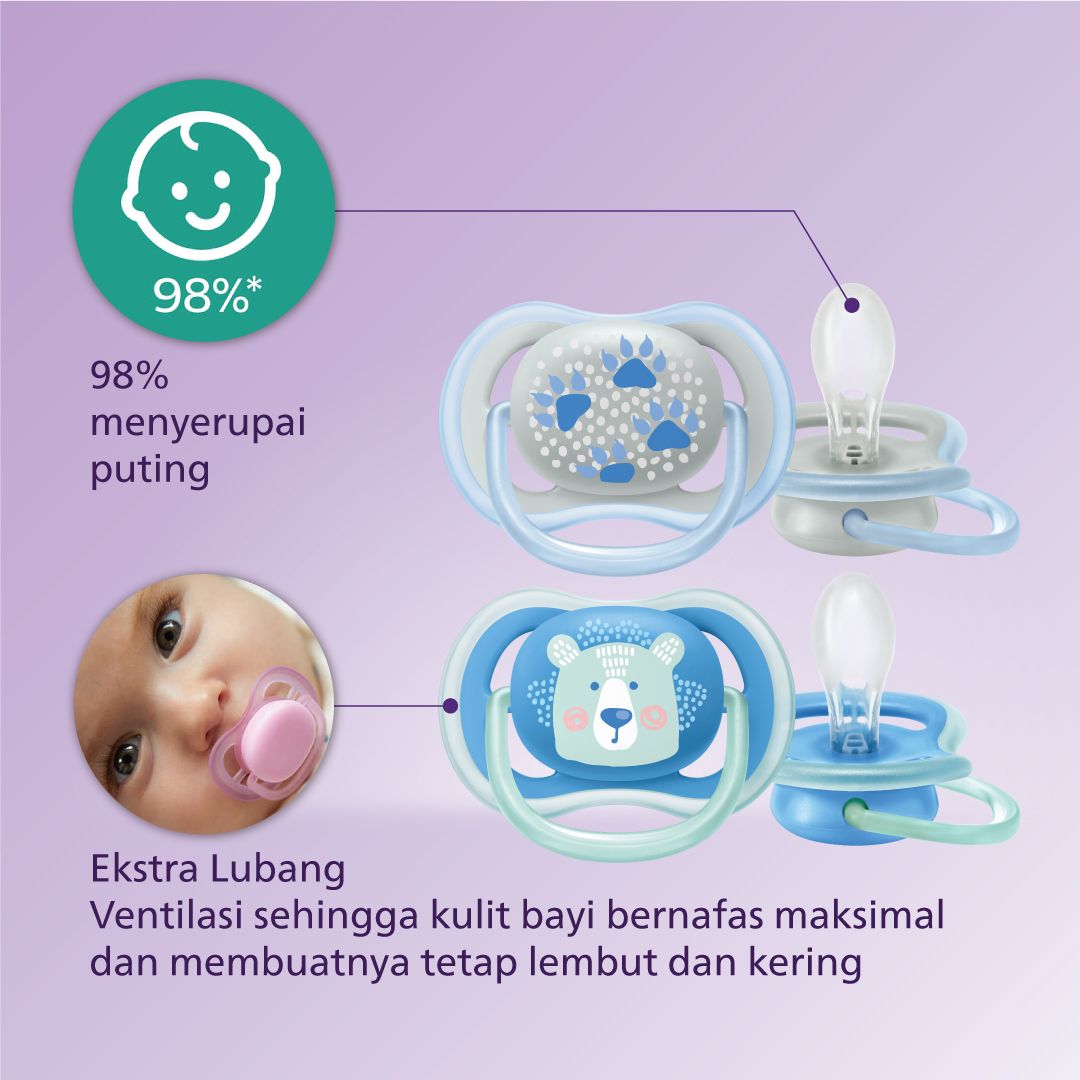 Philips Avent Soother 6-18M Paw/Bear SCF085/03 Empeng Dot Bayi - 2