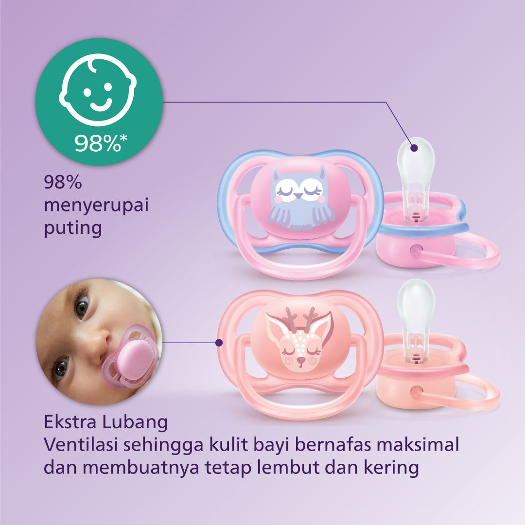 Philips Avent Soother 0-6M Owl/Deer SCF085/02 Empeng Dot Bayi - 2