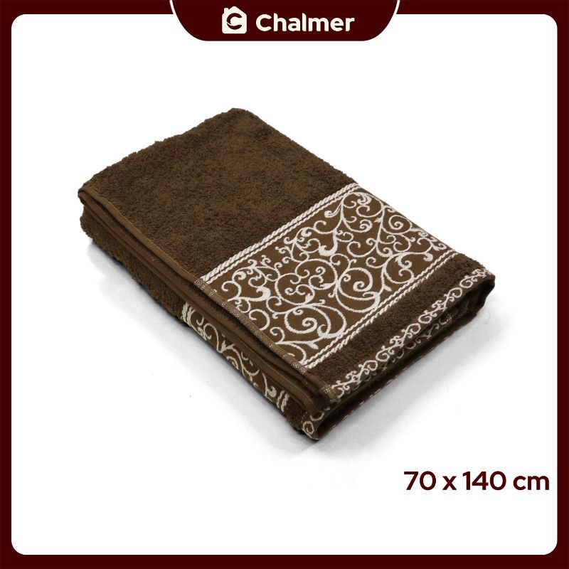 Handuk Mandi Chalmer 70 x 140 cm Motif Winter Handuk Mandi Dewasa Premium - Brown - 1