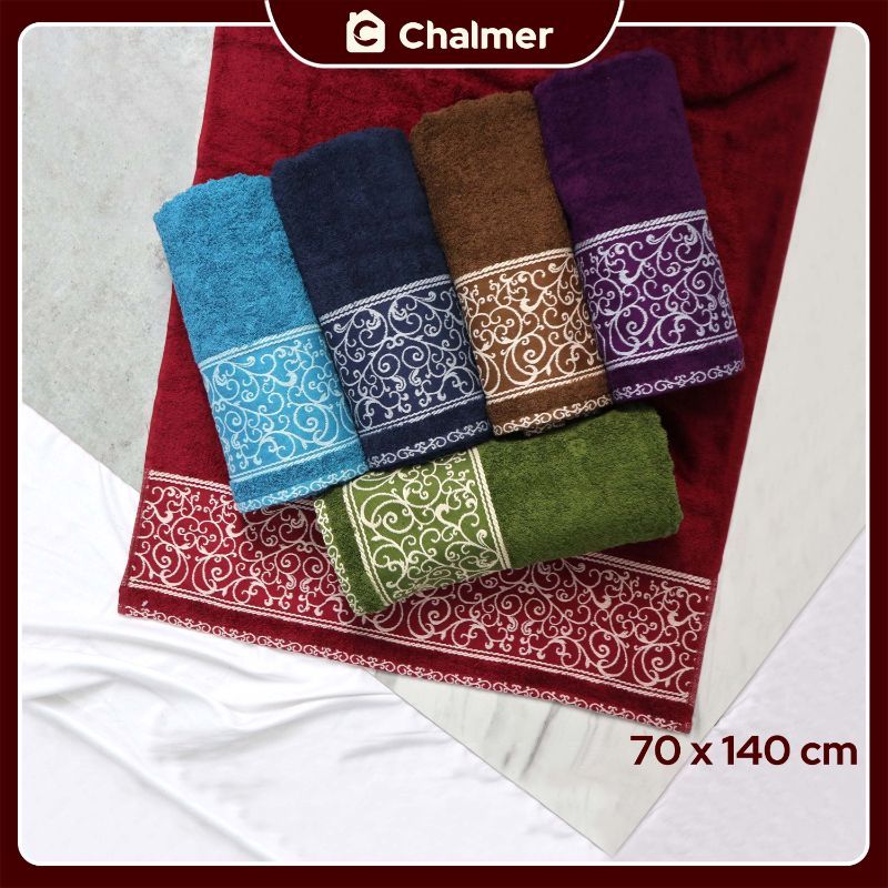 Handuk Mandi Chalmer 70 x 140 cm Motif Winter Handuk Mandi Dewasa Premium - Brown - 2