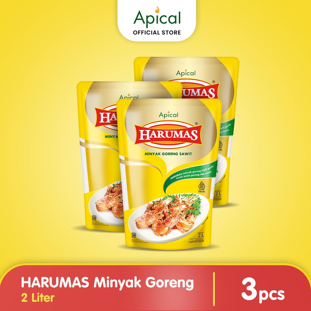 HARUMAS Minyak Goreng Standing Pouch 2L -3pcs - 1