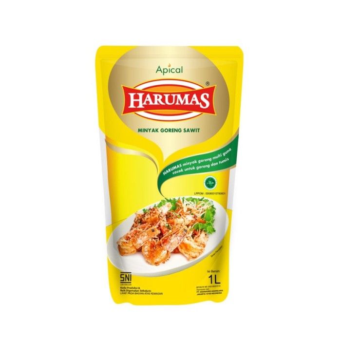 HARUMAS Minyak Goreng Standing Pouch 1L - 3pcs - 2