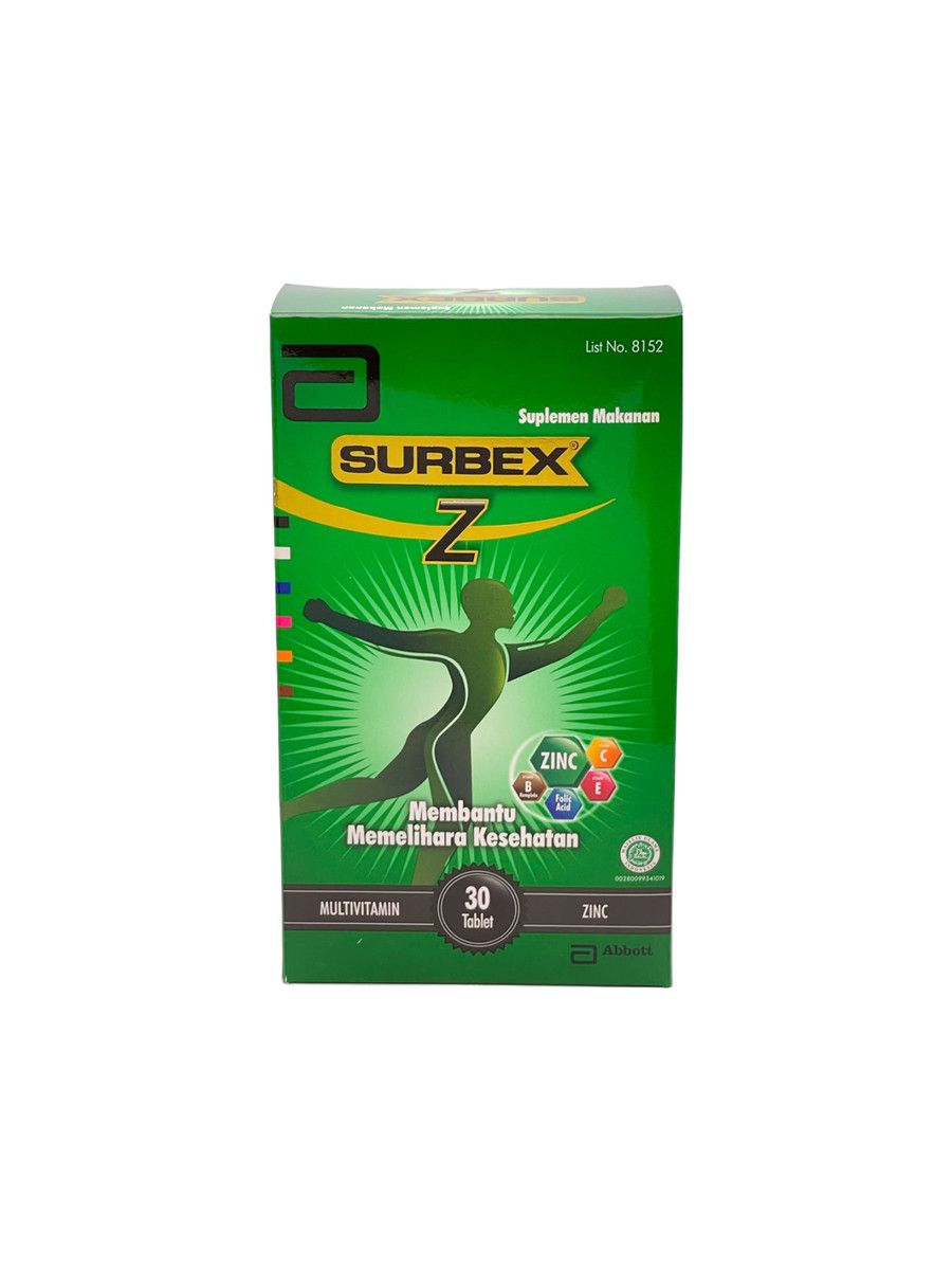 Abbott [Twin Pack] Surbex Z box 30 tab - Multivitamin Lengkap & ZINC - 4