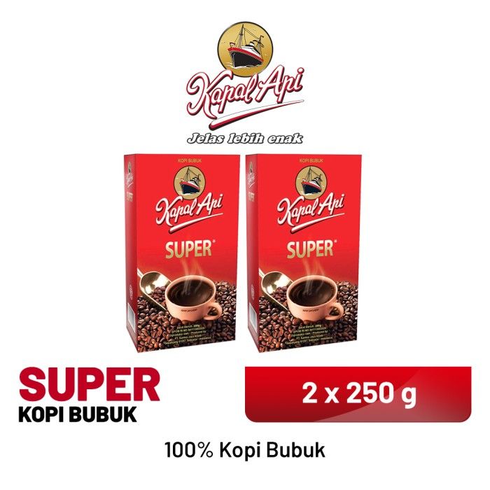 KAPAL API Super - Bubuk Kopi 2 x 250 gr - 1