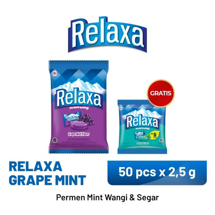 [Buy 1 Get 1 Free] Relaxa Grape Mint Free Relaxa Barley Sachet 12.5 gr - 1