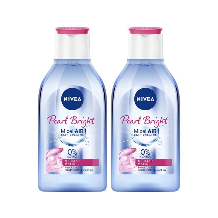 NIVEA Pearl Bright MicellAIR Micellar Water 400ml - Twin Pack - 2