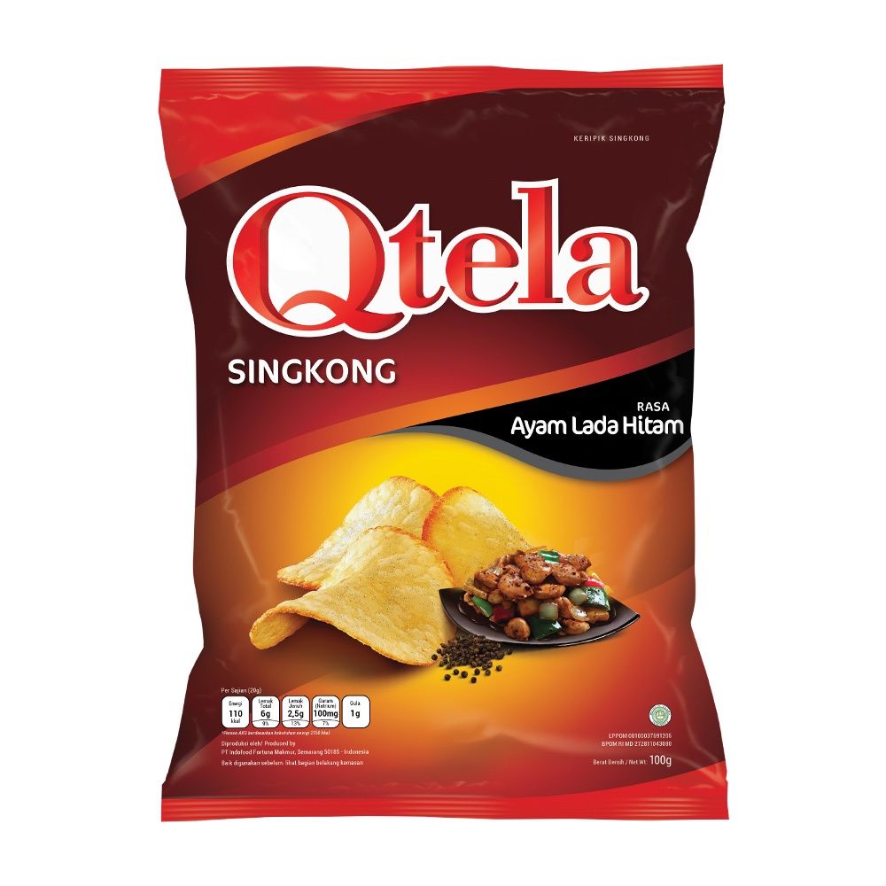 Qtela Singkong Ayam Lada Hitam 100 Gr - 6 Pcs - 2