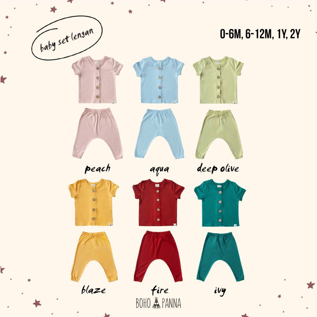 BOHOPANNA - BABY SET LENGAN FIRE 1Y - Setelan Bayi - 3