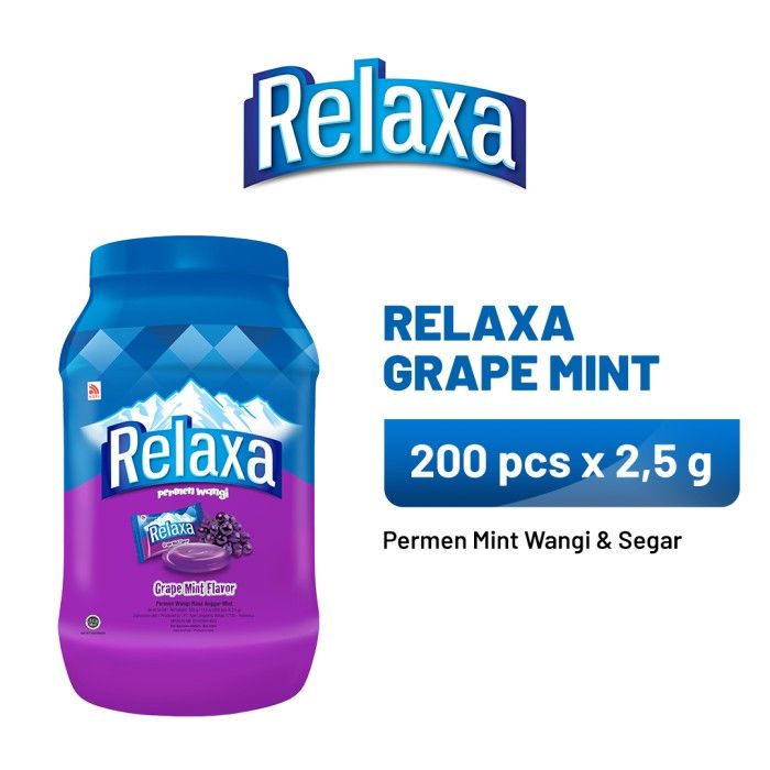 Relaxa Grape Mint 1 Toples (200 x 2.5 gr) - 1