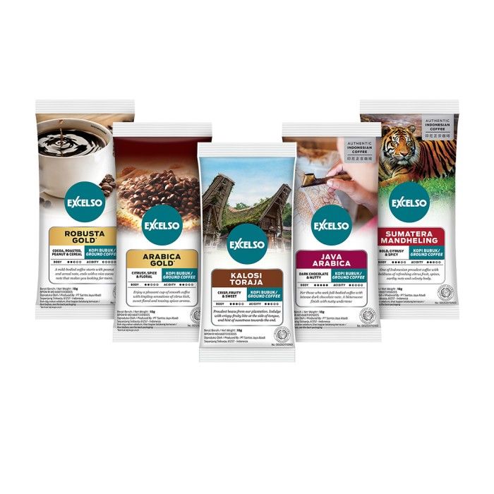 EXCELSO Assorted 5 Folding Box (10x10gr) FREE COFFEE PRESS - 2