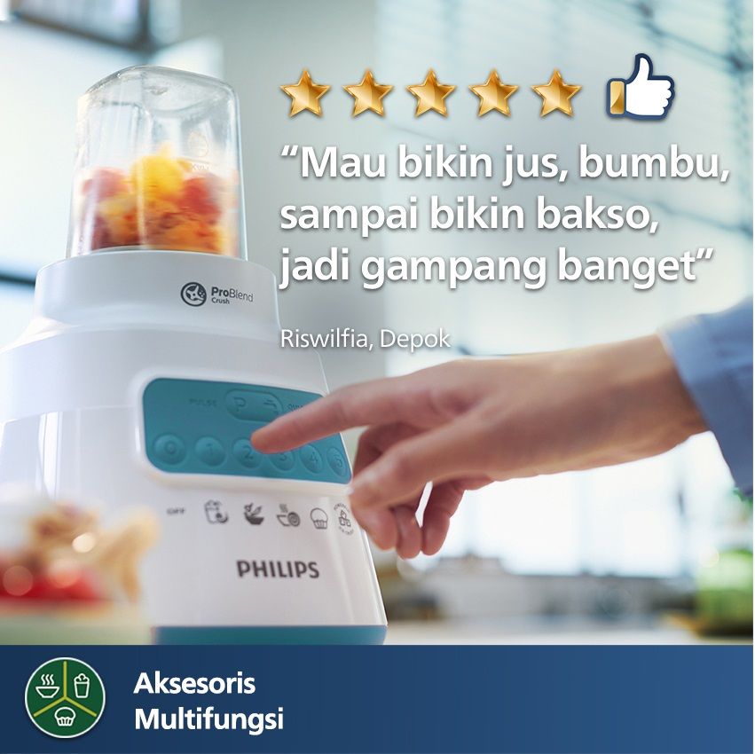 NOT USE - Philips Blender 5000 Series HR2223/60 - Misty Blue + Accessory - 2