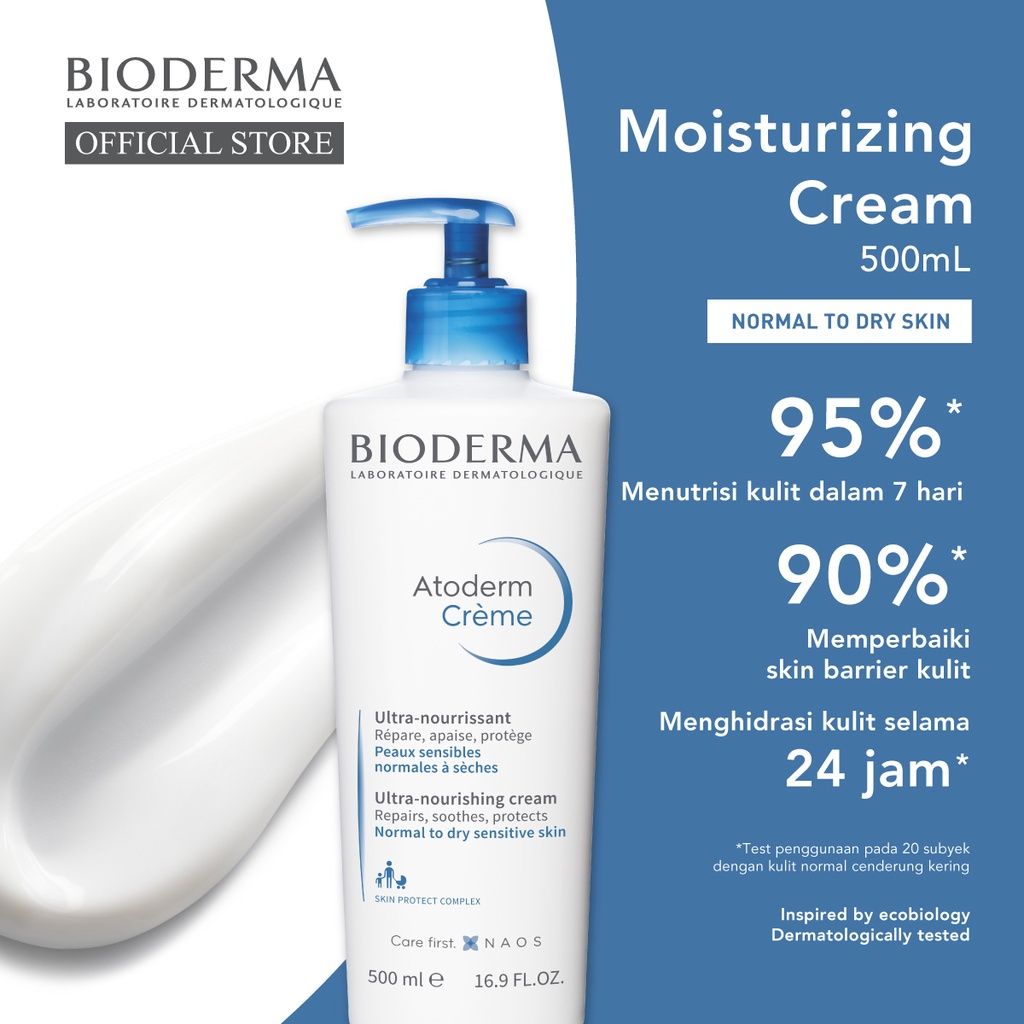 [FREE 10 Pcs Gift] Bioderma Atoderm Crème 500 ml Twin Pack - 2