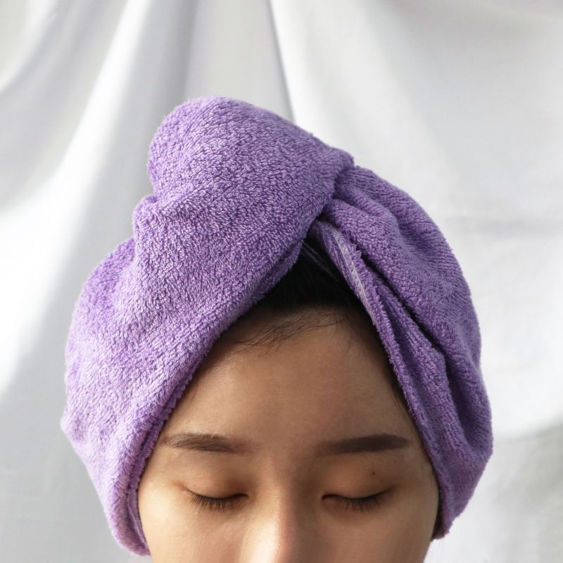 Handuk Kepala Chalmer Handuk Keramas Handuk Rambut Bahan Katun 100% - Abu-Abu - 1