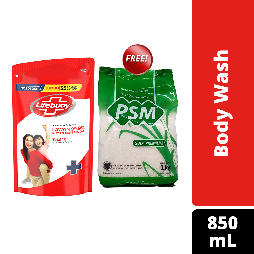 Lifebuoy Sabun Cair Total 10 850Ml Free Gula 1kg - 2