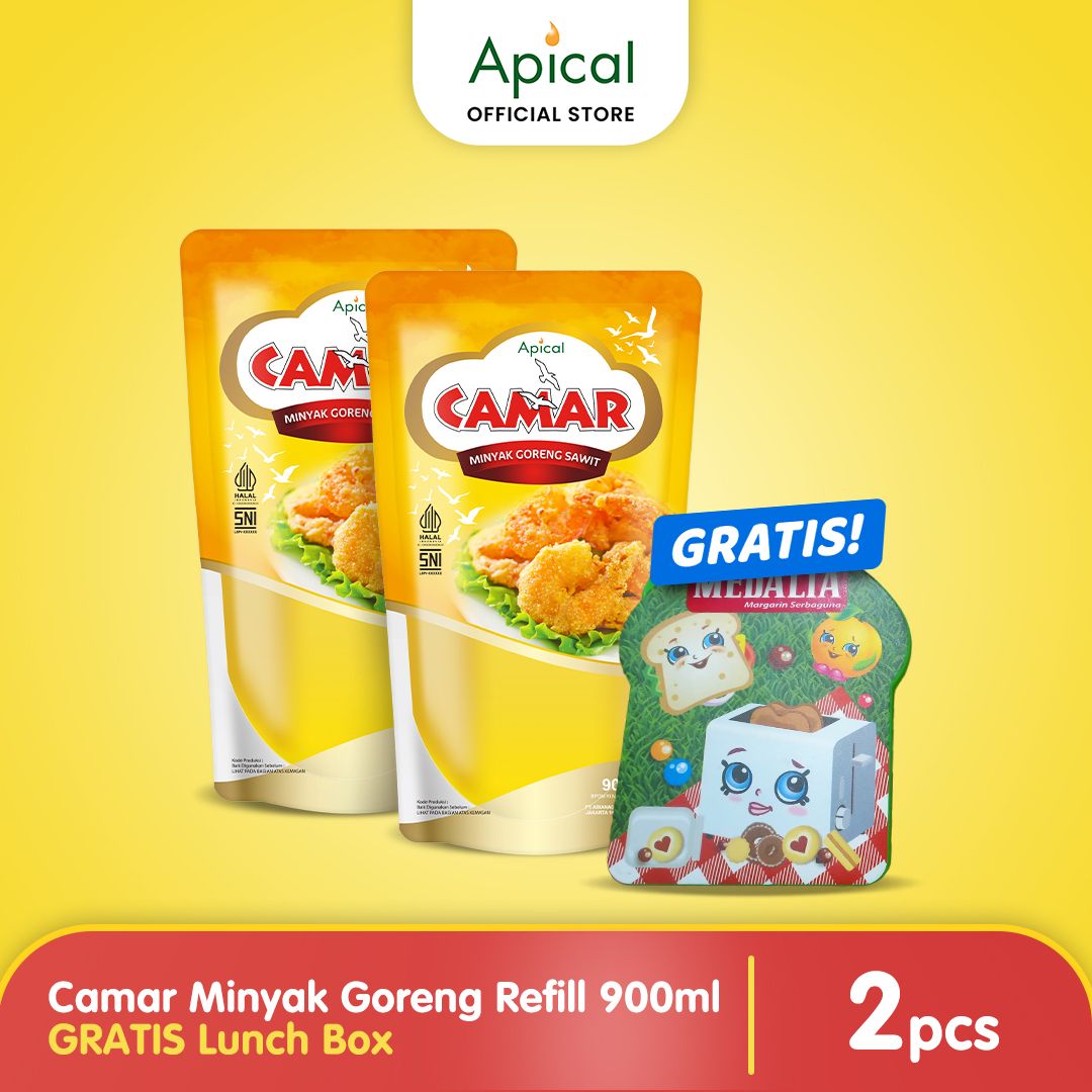 CAMAR Minyak Goreng Refill 900ml 2 pcs GRATIS Lunch Box - 1