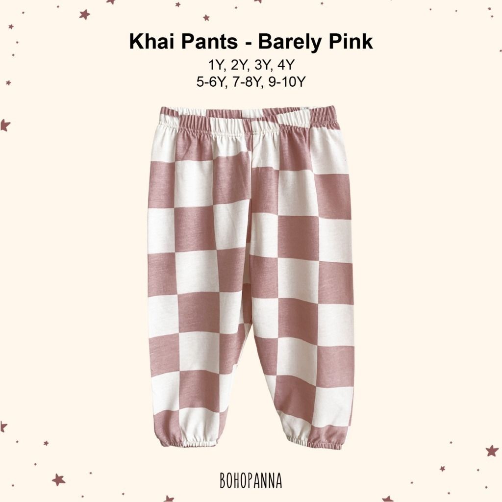 BOHOPANNA - KHAI PANT - BARELY PINK 7-8Y - Celana Anak - 1