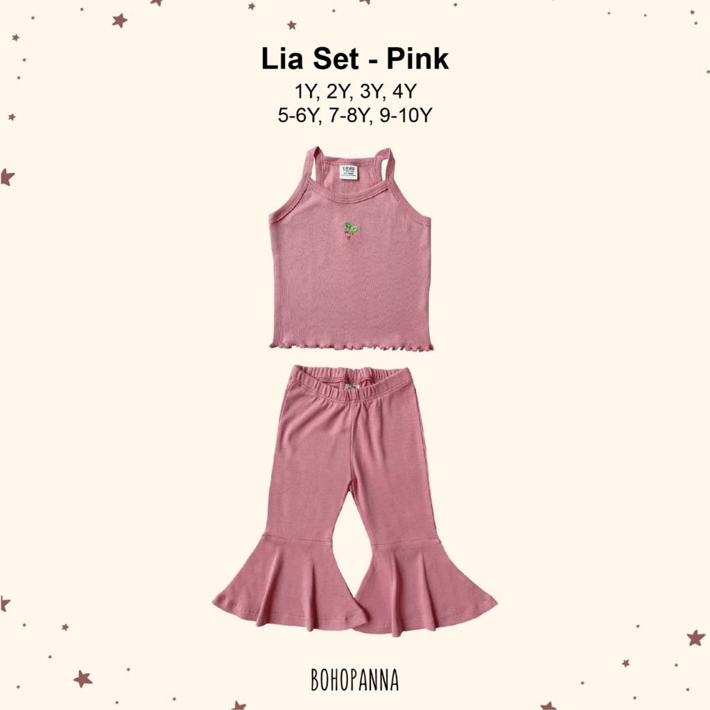 BOHOPANNA - LIA SET - PINK 5-6Y - Setelan Anak Perempuan - 1