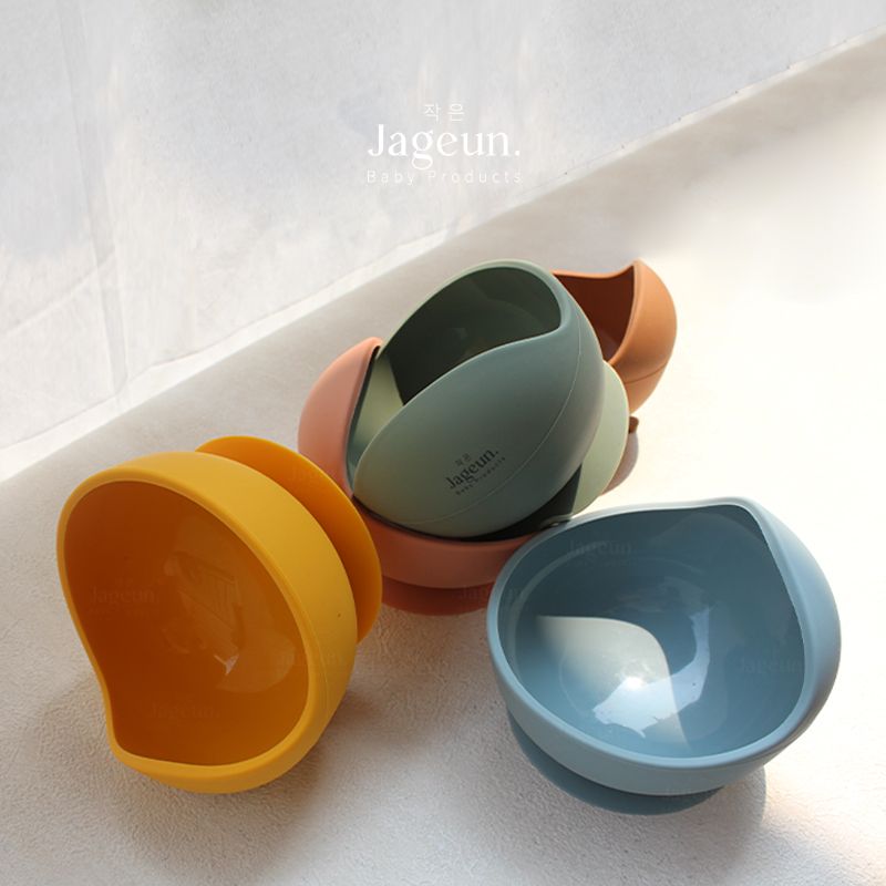 JAGEUN Premium Silicone Baby Suction Bowl | Mangkok Tempat Makan Bayi Warna Hijau - 4