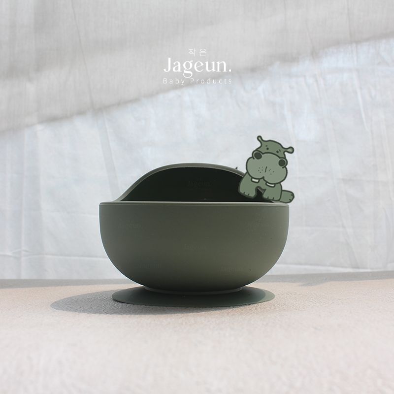 JAGEUN Premium Silicone Baby Suction Bowl | Mangkok Tempat Makan Bayi Warna Hijau - 1