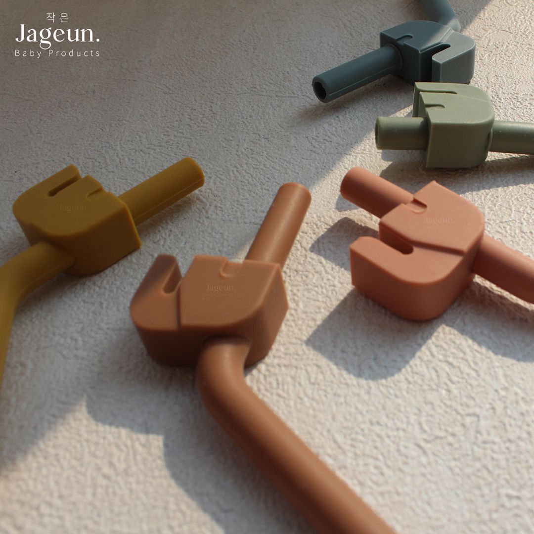JAGEUN Premium Silicone Elephant Baby Straw | Sedotan Bayi Figur Gajah Warna Hijau - 2