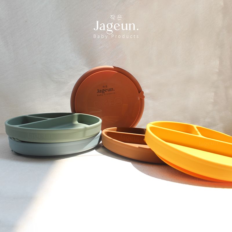 JAGEUN Premium Silicone Suction Plate | Piring Tempat Makan Anak Bayi Warna Biru - 3