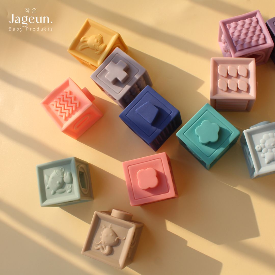 Soft Stack Building Block Baby Teether | Balok Lentur Edukasi Anak Warna Warni - 2