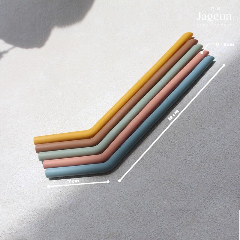 JAGEUN Premium Silicone Toodler Baby & Kids Straw | Sedotan Silicone Silikon Warna Hijau - 4