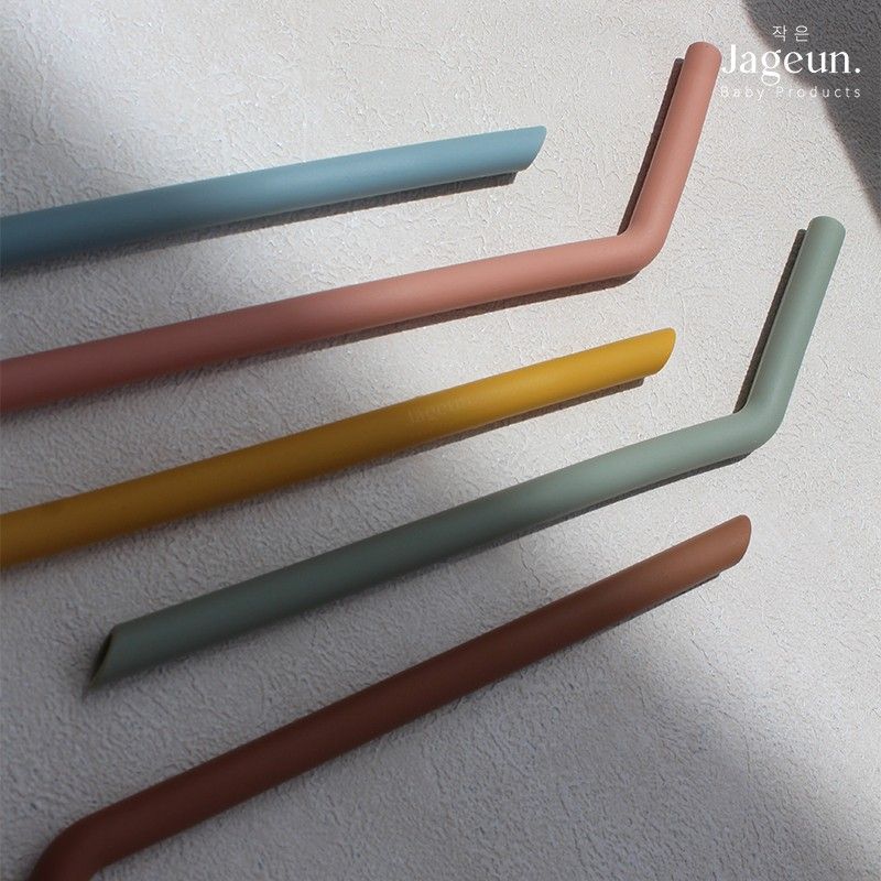 JAGEUN Premium Silicone Toodler Baby & Kids Straw | Sedotan Silicone Silikon Warna Pink - 3