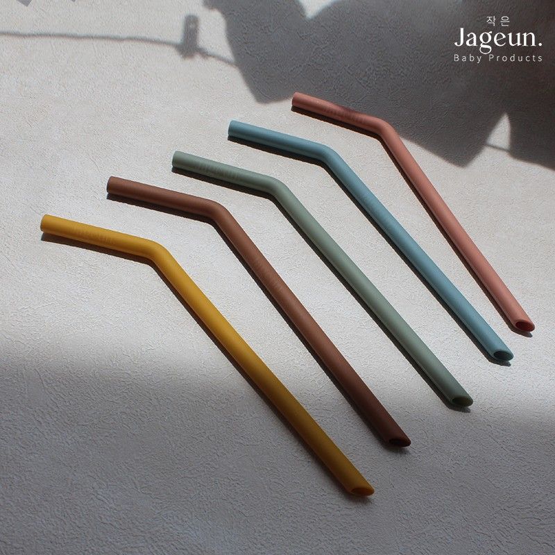 JAGEUN Premium Silicone Toodler Baby & Kids Straw | Sedotan Silicone Silikon Warna Pink - 2