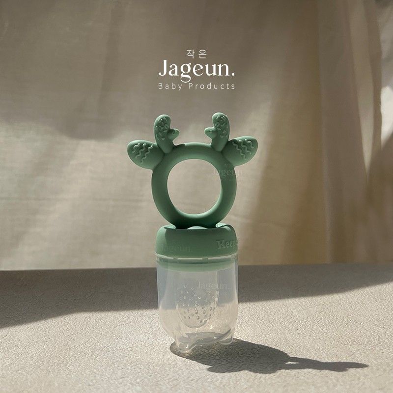 JAGEUN Silicone Baby Fruit Feeder | Empeng Dot Teether Buah Sayur Bayi Warna Hijau - 1