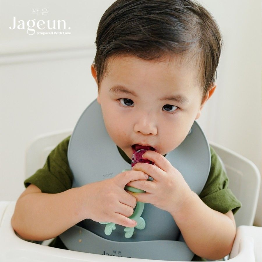 JAGEUN Silicone Baby Fruit Feeder | Empeng Dot Teether Buah Sayur Bayi Warna Hijau - 2