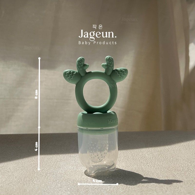 JAGEUN Silicone Baby Fruit Feeder | Empeng Dot Teether Buah Sayur Bayi Warna Hijau - 5