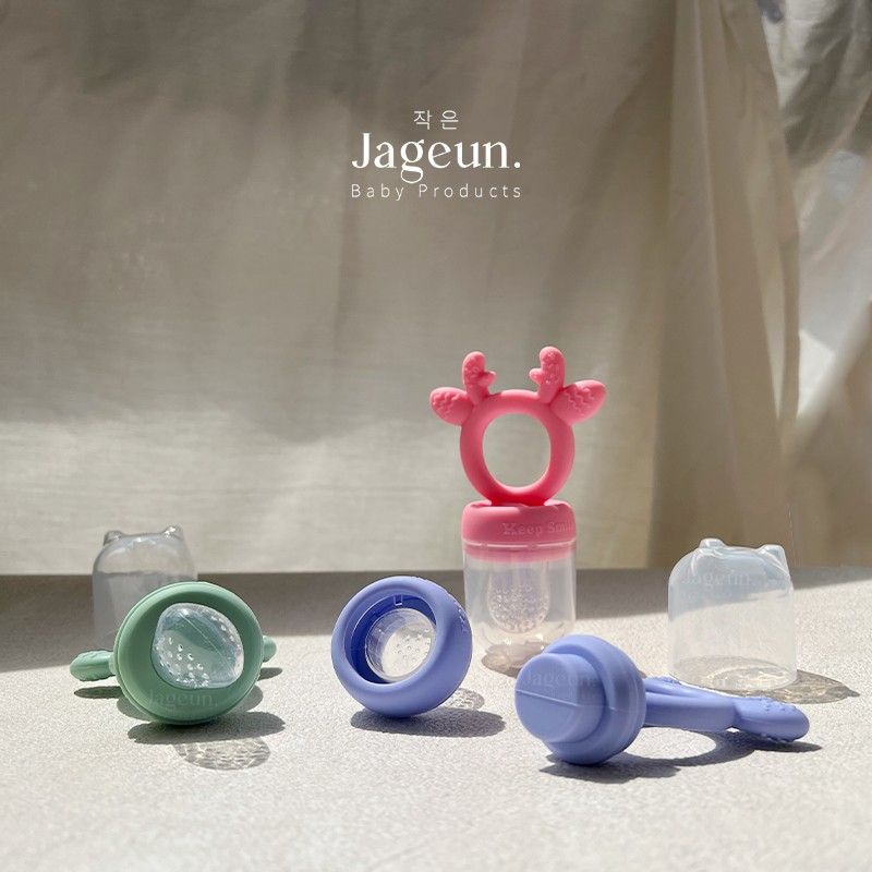 JAGEUN Silicone Baby Fruit Feeder | Empeng Dot Teether Buah Sayur Bayi Warna Hijau - 3