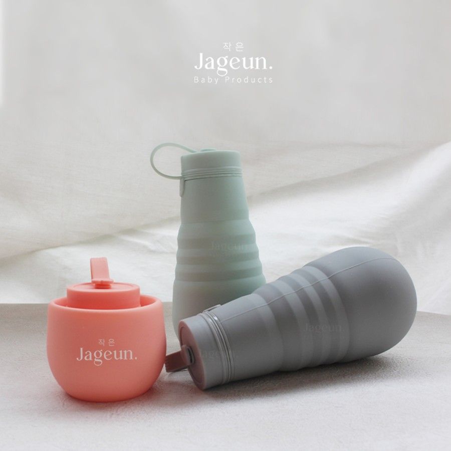 JAGEUN Premium Silicone Water Bottle Foldable | Botol Minum Lipat Anak & Dewasa Warna Hitam - 4