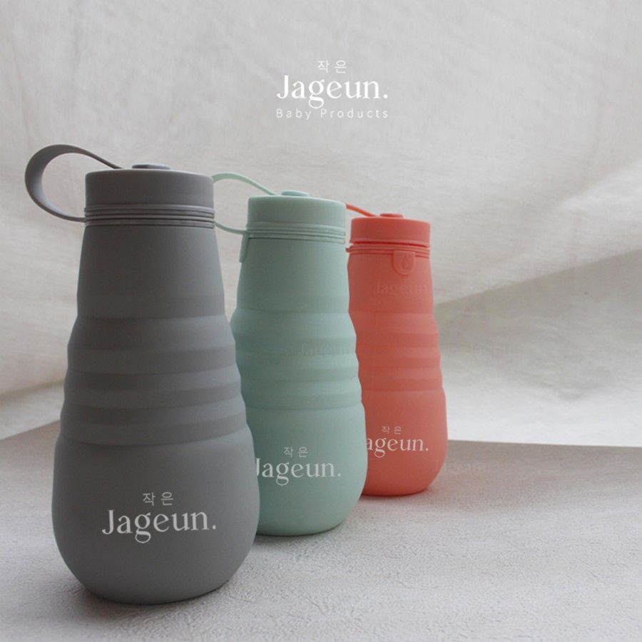JAGEUN Premium Silicone Water Bottle Foldable | Botol Minum Lipat Anak & Dewasa Warna Hitam - 5