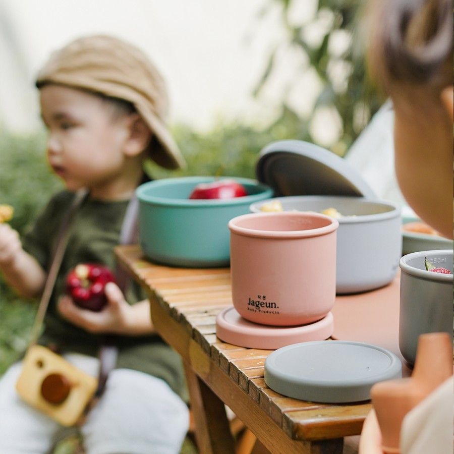 JAGEUN Silicone Baby Food Container Storage Box | Kotak Mpasi bayi 250 ml Warna Hijau - 3