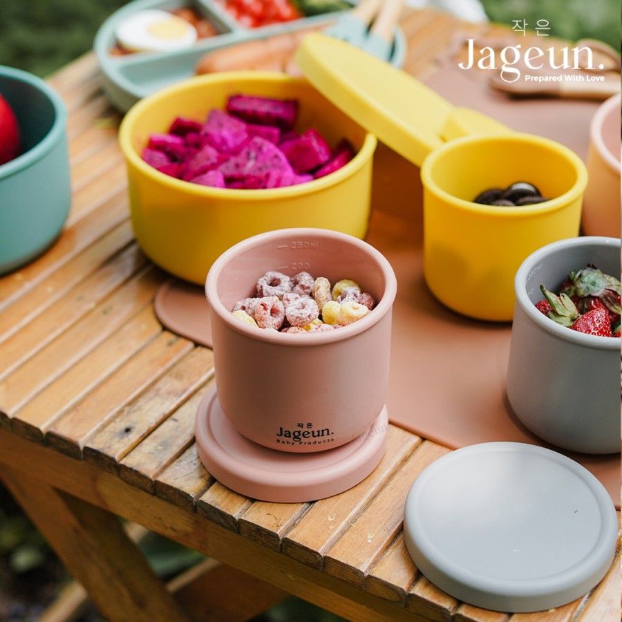 JAGEUN Silicone Baby Food Container Storage Box | Kotak Mpasi bayi 250 ml Warna Hijau - 2