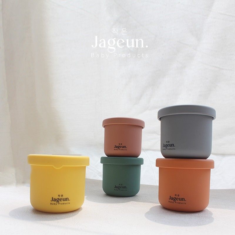 JAGEUN Silicone Baby Food Container Storage Box | Kotak Mpasi bayi 250 ml Warna Hijau - 4