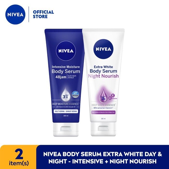 NIVEA Body Serum Extra White Day & Night - Intensive + Night Nourish - 1