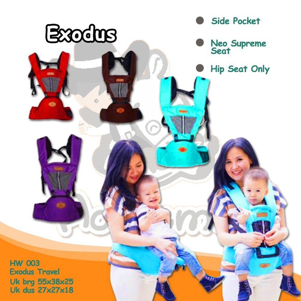 Purple Hipseat Baby Carrier Gendongan Bayi Horsemen HW003 - 1