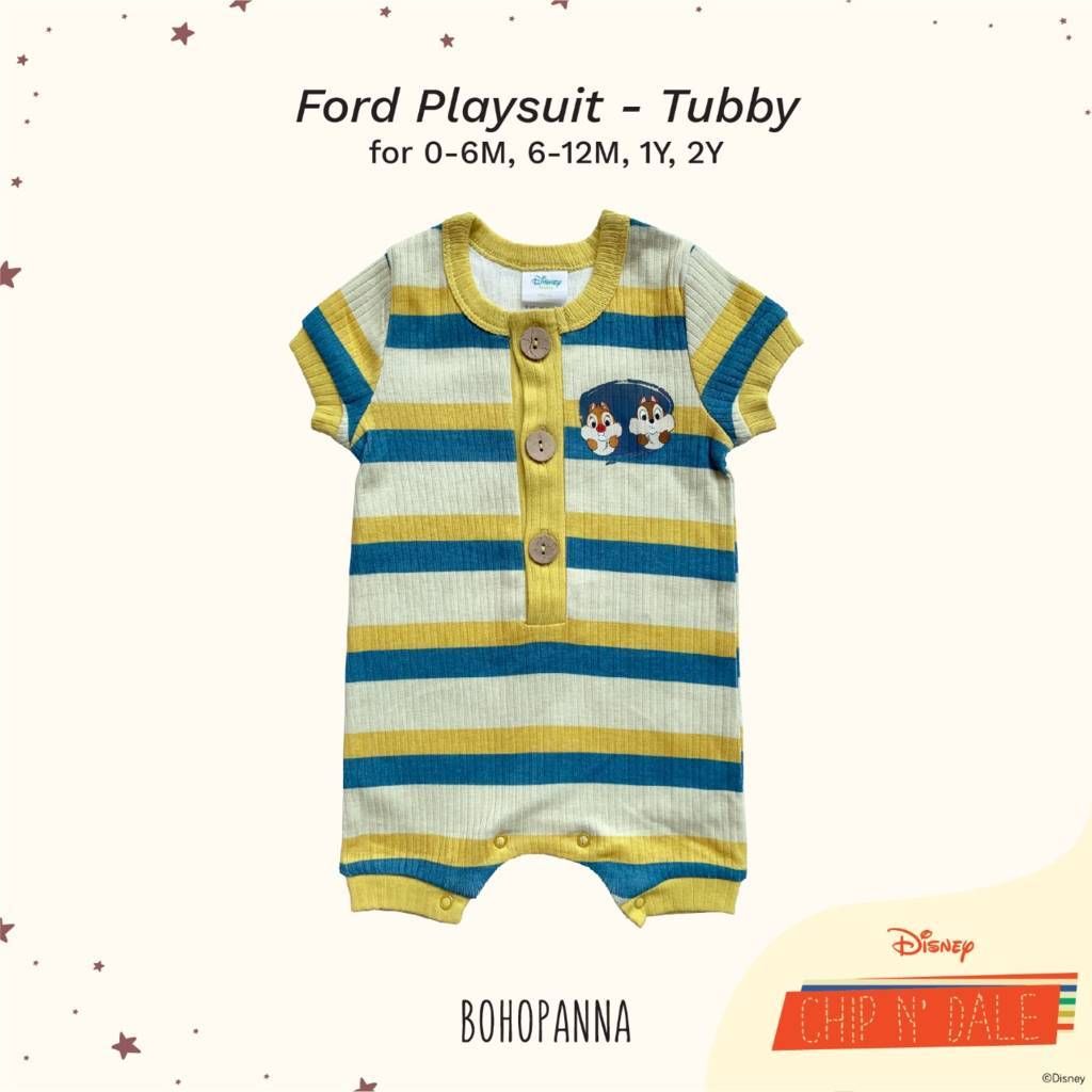 BOHOPANNA - FORD PLAYSUIT DISNEY- CHIP N DALE - TUBBY 6-12M - JUMPER ANAK - 1