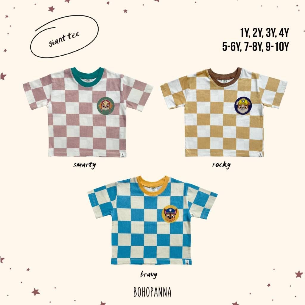 BOHOPANNA - GIANT TEE PAW PATROL- SMARTY 5-6Y - KAOS ANAK - 2