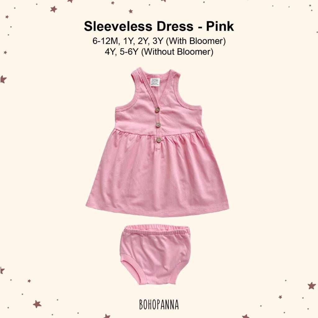 BOHOPANNA - SLEEVELESS DRESS - PINK 1Y - Dress Anak Perempuan - 1