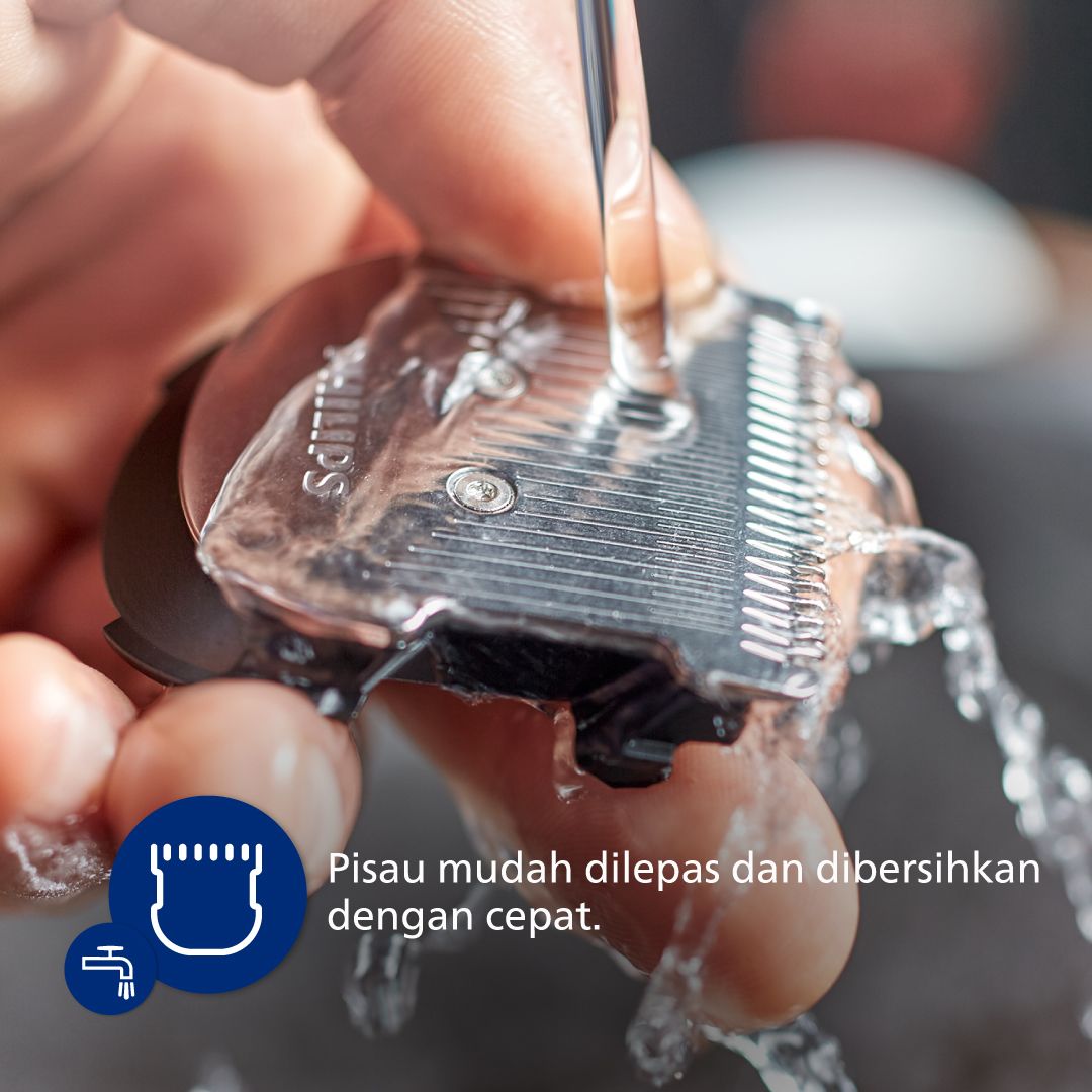 Philips Hairclipper Series 3000 Hitam HC3520/15 Pencukur Rambut Free Toiletries Pouch Random Colour - 5