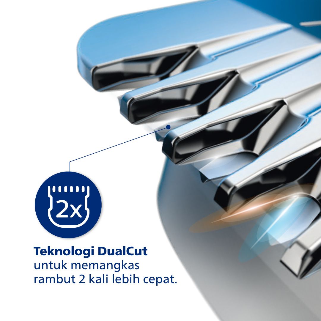 Philips Hairclipper Series 3000 Hitam HC3520/15 Pencukur Rambut Free Toiletries Pouch Random Colour - 2